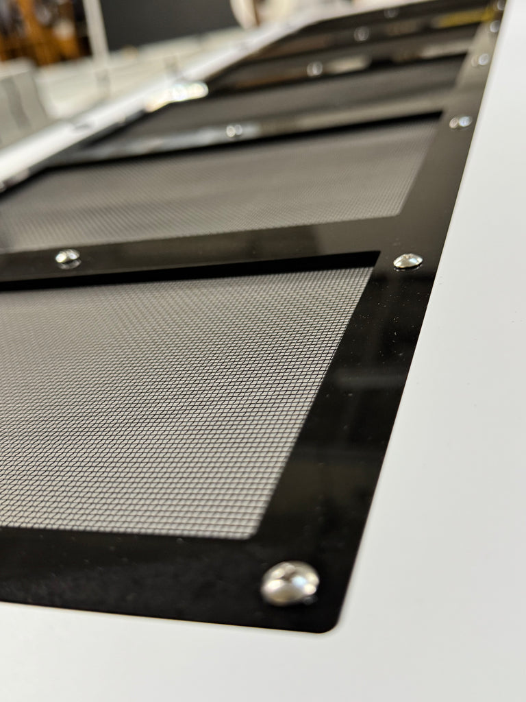 Black front 6 compartment Condo 46” wide x 10.5” tall x 15” Deep