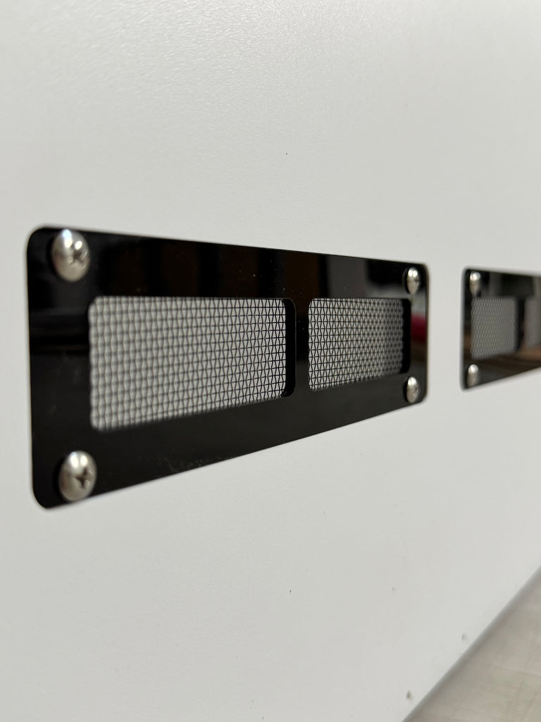 Black front 6 compartment Condo 46” wide x 10.5” tall x 15” Deep