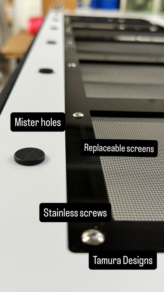 Black front 6 compartment Condo 46” wide x 10.5” tall x 15” Deep