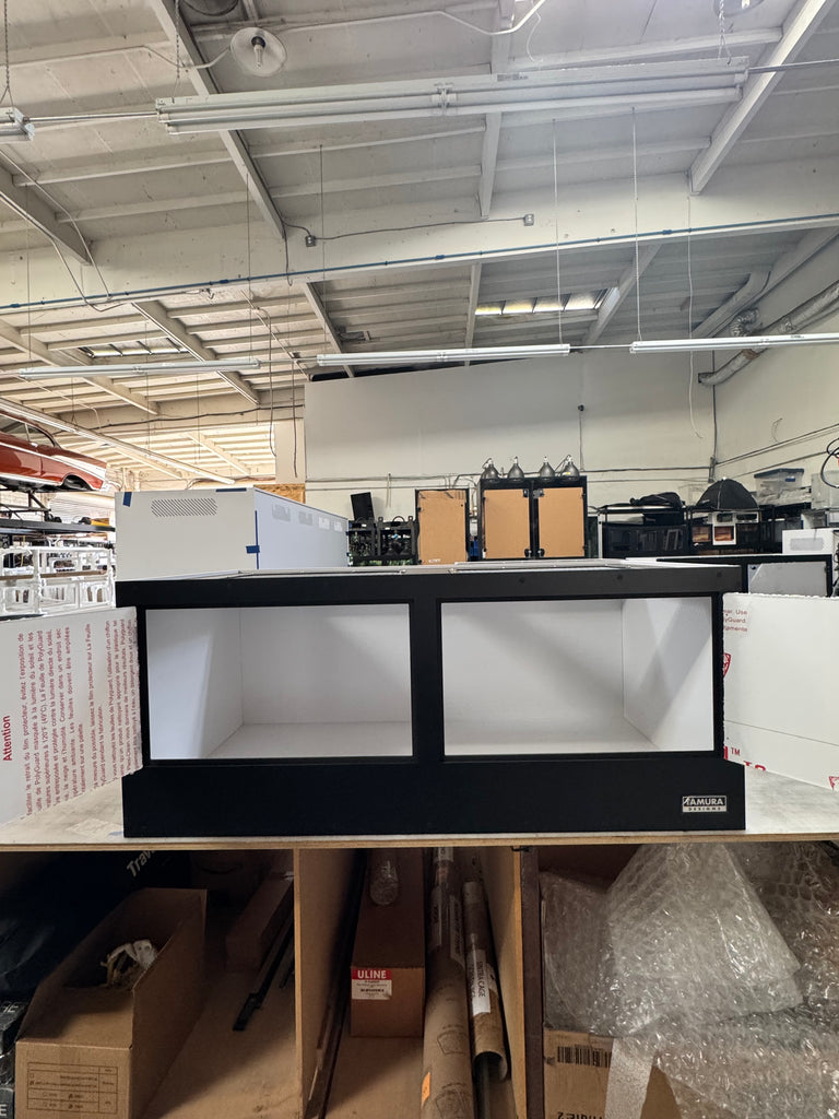 43” wide x 18” tall x 23” deep ACRYLIC DOORS