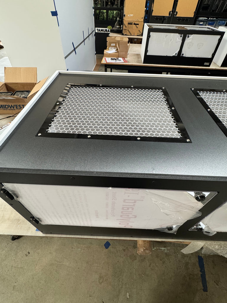 43” wide x 18” tall x 23” deep ACRYLIC DOORS