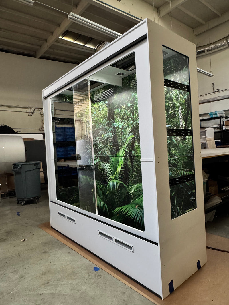 72” wide x 72” tall x 24” deep