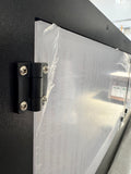 43” wide x 18” tall x 23” deep ACRYLIC DOORS